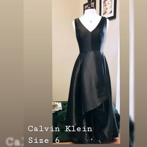 Calvin Klein black high low dress